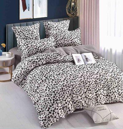 Lenjerie de pat finet animal print, o persoană, 4 piese