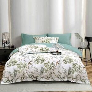 Lenjerie de pat finet LUX floral multicolor, 6 piese, cu elastic
