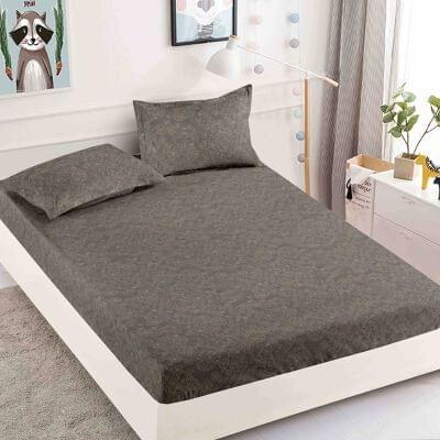 Husă de pat cu elastic 180x200, gri uni