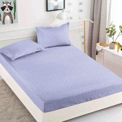 Husă de pat cu elastic 180x200, lavandă uni