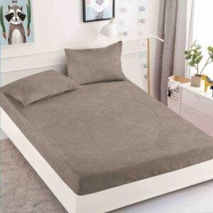 Husă de pat cu elastic 180x200, maro uni