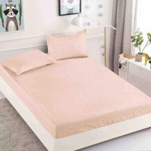 Husă de pat cu elastic 180x200, roz pudră