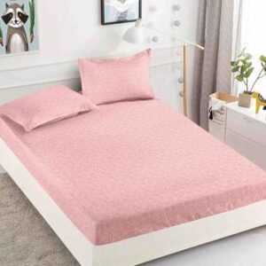 Husă de pat cu elastic 180x200, roz uni