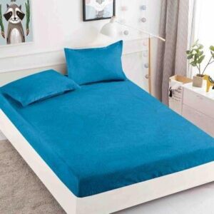 Husă de pat cu elastic 180x200, turcoaz uni