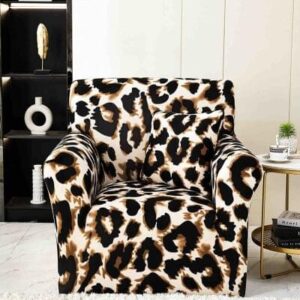 Husă de canapea elastică leopard, mărime S (90-140 cm)