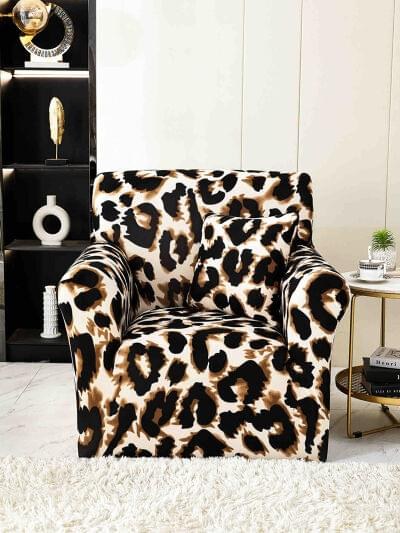 Husă de canapea elastică leopard, mărime S (90-140 cm)